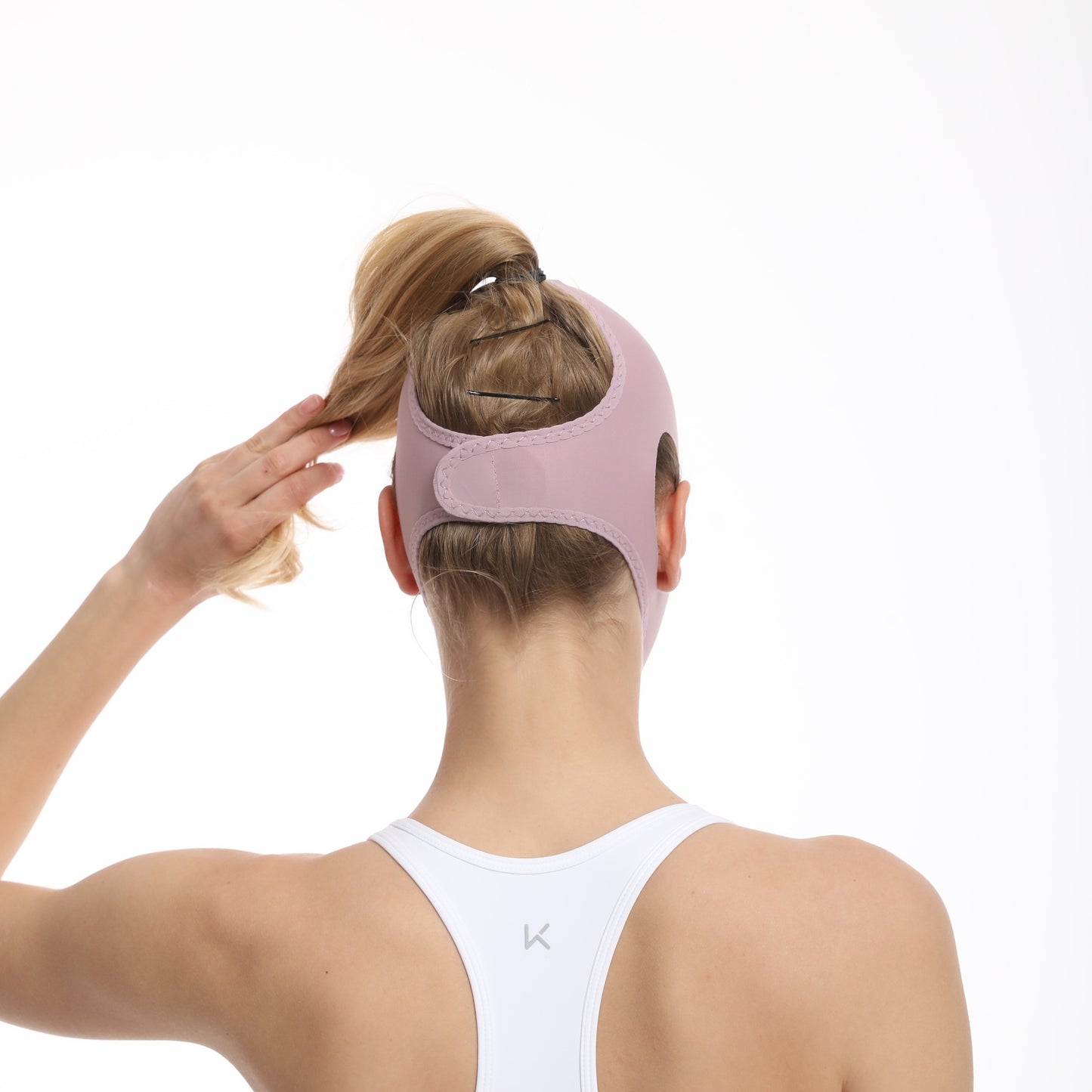 Andningsbar issilke Ansiktsbantning, V-Line Chin Cheek Lift Up Band för kvinnor, Haklyftsvård Viktminskning Anti Aging Bälten