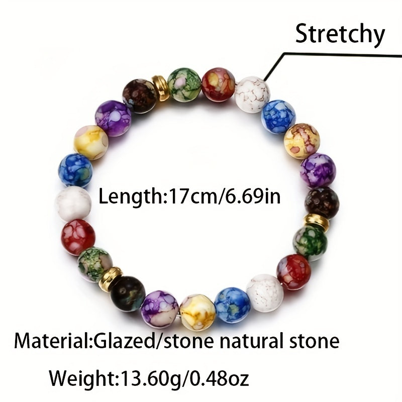 1st Seven Chakra Stones Yoga Balancing Energy Beads Armband, Volcanic Stone Armband Smycken Armband För Män Och Kvinnor