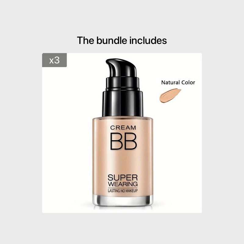BB Cream Liquid Foundation Moisturizing Isolating Cream Concealer Cream Super Wearing Varaktig Beständig Flawless Cream