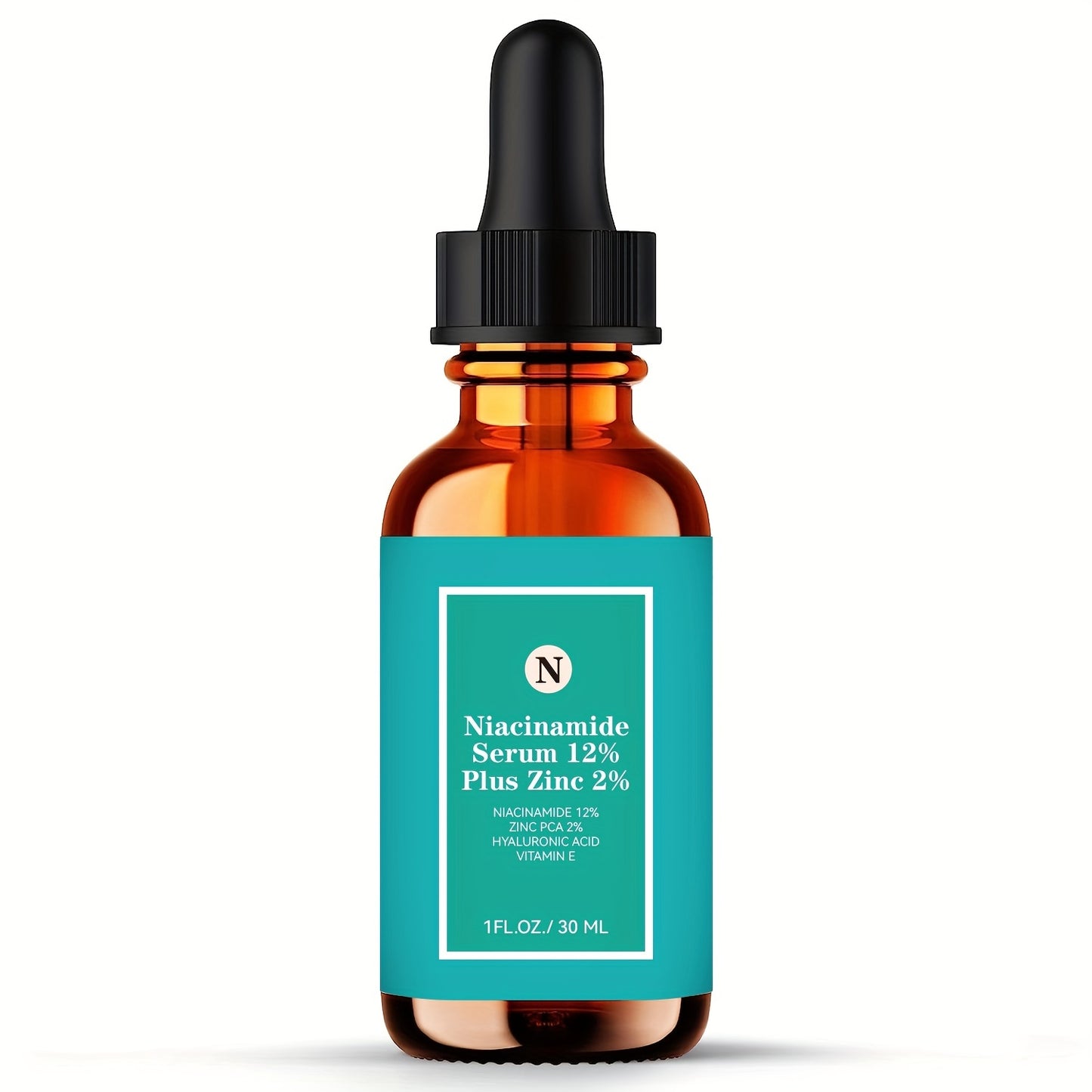 Niacinamid Serum 12% Plus Zink 2% Med Hyaluronsyra & Vitamin E, 1 Fl. Oz./30ml - Avancerad hudvårdslösning för strålande och ungdomlig hud
