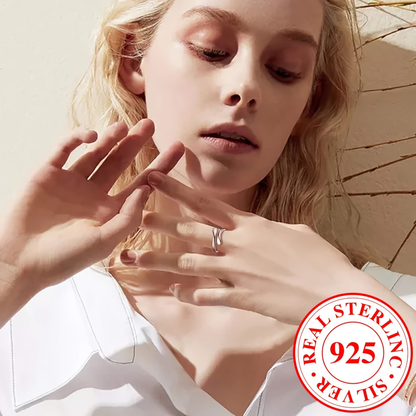 925 Sterling Silver Wrap Ring Snidade Bokstäver Inuti Lämplig För Män Och Kvinnor Symbol För Enkelhet Och Mode Högkvalitativ Justerbar Ring