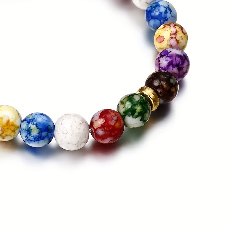 1st Seven Chakra Stones Yoga Balancing Energy Beads Armband, Volcanic Stone Armband Smycken Armband För Män Och Kvinnor