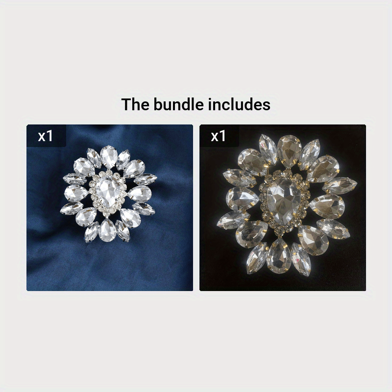 Överdriven Ring Infälld Stor Strass Stor Blomdesign Silverfärgad Eller Gyllene Ring Ditt Samtal Matcha Dagliga Outfits Festtillbehör